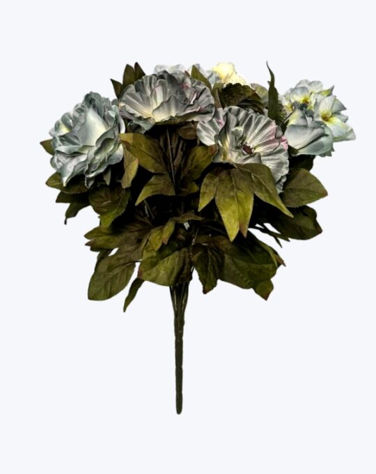 RAMO DE ROSA , AMAPOLA Y HORTENSIA X18