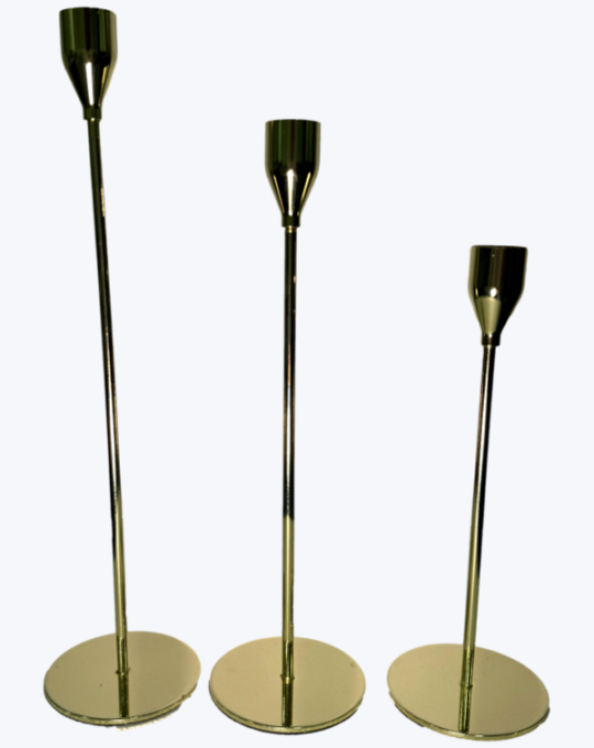 PORTAVELAS METAL BASE CRISTAL