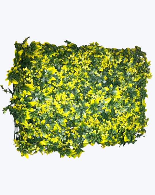 TAPETE TROPICAL CON PUNTAS AMARILLAS